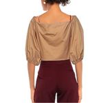 Kaos Italian cropped blouse biscotti color size 2 Brown Photo 2