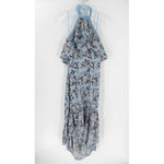 Chelsea28  High-Low Floral Halter Midi Dress Blue Wedding Guest Photo 1