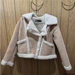 ZARA  Women's Faux Shearling Double Faced Jacket (Light-camel)  Photo 7