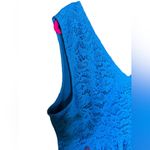 BB Dakota NWT  Sea Blue Kerry Double V-Neck Fit And Flare Lace Dress Plus Sz 22 Photo 7