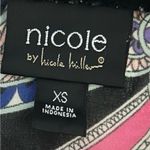Nicole by Nicole Miller Paisley Kimono Multicolor Top Blouse Coverup Size XS Black Photo 3