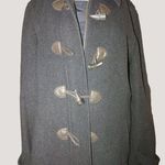 Brooks Brothers Wool Blend Black Duffle Coat Toggle Closures Size 12 Photo 1