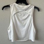 Lululemon Cut Back Cropped Tank White/Black Seawheeze 2020 Estimated Size Small White Photo 2