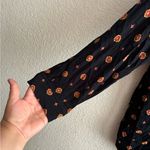 Free People Intimately  Black and Orange Button Down Long Sleeve Shirt XS Photo 7