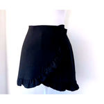 Black Ruffled Mini Skort skirt activewear golf sz L stretch tennis pickleball Size L Photo 3