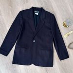 Sag Harbor 100% Wool Oversized Boxy Style with Shoulder Pads Black Photo 6