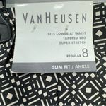 Van Heusen  Slim Fit Ankle Stretch Pants Tan Black Medallion Print Size 8 NEW Photo 9
