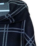 Fever Small Medium Multicolor Windowpane Plaid Poncho Pullover Cowl Neck Sweater Photo 2