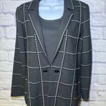 Ming Wang Womens Gray Black 2 Pc Jacket & Tank Top S, XS Business Career Photo 1