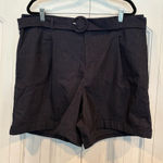 Cato Black/Gray Belted Stretch Dress Shorts Size 16W Photo 0