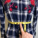 a.n.a NWT Navy Blue White Plaid Shirt Dress Button Up New Apparel Kohls Shirtdress Photo 5