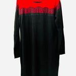 Apt. 9  Sweater Dress L NWT Lace Colorblock Red Black Lace Event Dressy Knit Warm Photo 3
