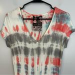 Young Fabulous and Broke Tie Dye Short Sleeve V-neck Rushed Midi Dress Size Medium Photo 2