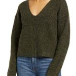 Bp. olive night Marl weekend cozy v neck ribbed sweater size Large NEW Green Photo 0