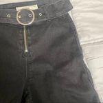 Topshop W25L30 Belted Black Zipper Skinny Jeans Jeggings Ankle Crop Photo 3