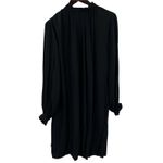 & Other Stories & Other Stories Black High Neck Long Sleeve Rayon Dress Size 8 Photo 3