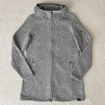 L.L.Bean Women's Gray Sweater Fleece Coat Size Medium Photo 9