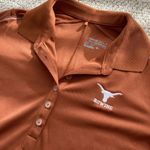 Nike Dri-Fit Texas Longhorns NCAA Rowing Polo Shirt Orange Women Size Small EUC Photo 1