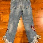 INC Floral Fringe Embroidered Jeans Photo 2