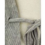 Grey Knit Belt Tie Waist Wrap Poncho Cardigan OSFM Gray Photo 3