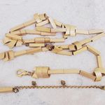 Chunky Gold Tone Geometric Statement Necklace – Layered Sculptural Boho Glam Photo 5