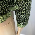 Yarns & Stitches Lime Green and Black Basket Weave Rattan Pattern Blazer Size 8 Photo 7