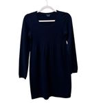 Theory Black Isamar B Noble Wool Babydoll Sweater Dress Small Petite Photo 1
