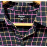 Madewell  Long Sleeve XS Flannel Westlake Shirt In Stoppard Plaid Oversized Photo 2