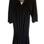 Max Studio Black Puff Sleeve Tunic Blouse Dress Size Medium Photo 0