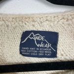 Ande Wear Woman's OS White Cable Knit Wool Blend Made in Ecuador Poncho Size undefined Photo 1