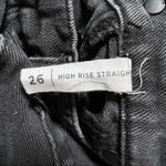 PacSun  Black Distressed High Rise Straight Black Jeans Photo 11