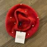 ASOS Red Pearl Embellished Wool Beret | NWT from Photo 2