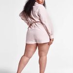 Fashion to figure Beige Utility Tie Front Cotton Long Sleeve Romper Size 1X Photo 6