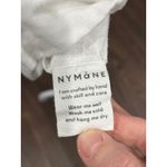 NYMÅNE White Linen Cotton Embroidered Puff Sleeve Tunic Dress Top S Photo 5