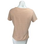 Calvin Klein Women's Pink Textured Short Sleeve Blouse T Shirt Tee Top Size S Photo 1