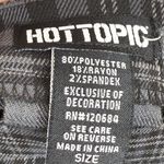 Hot Topic Skirt Womens XL Black Gray Plaid Suspenders Schoolgirl Academia Gothic Photo 4