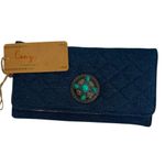 Canyon Sky Wallet with Turquoise Accent Embellishment NWT Blue Photo 1