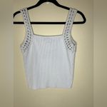 Aerie Crochet Sweater Tank Top Eyelet Blue Women’s Size Small NWT Photo 3