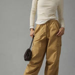 Avec Les Filles  Tan Drawcord Cargo Jogger Pants Small NWT Photo 0