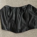 Showpo Black Faux Leather Corset Photo 0