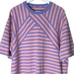 Marc Jacobs  Striped T-shirt Dress Pastel Lavender Multi Size M/L Photo 6