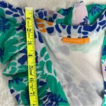 Oliphant L Silk cotton Blend ruffle v neck maxi dress floral multicolor ALTERED Blue Size L Photo 15