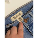 Madewell  The Perfect Vintage Straight Jeans Reinhart Wash Light Blue Distressed Photo 3