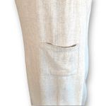 Vintage 90s Petites Linen Blend Beige Midi Dress Pinafore Overall Lightweight Tan Size undefined Photo 3