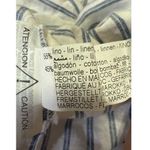 ZARA NEW  White Blue Striped Short Sleeve Button Pockets Crop Shirt Blouse Top XL Photo 3