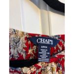 CHAPS  Red Floral Print Peasant Blouse Top Women's Size Small Photo 4