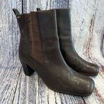 Tommy Hilfiger Vintage  Brown Leather Square Toe Heeled Booties​​​ Photo 1