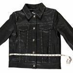 The Kooples black Leather Studded Jacket Women's Size 1 motorcycle XS/ S $945 Photo 2