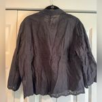 Solitaire  Black Lace-Trim Button-Up Blouse Elegant Evening‎ Wear A25 Photo 1