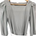 Vintage Grey Polka Dot Midi Dress Size M Photo 8